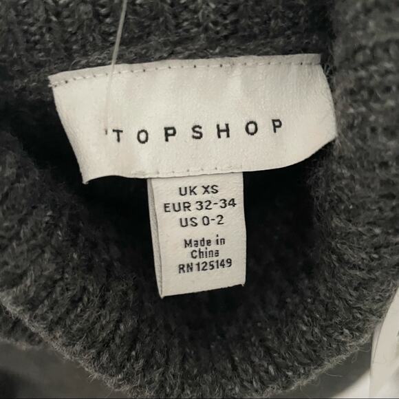 Topshop Funnel Neck Sweater Dress Sz 0-2 - Picture 5 of 6